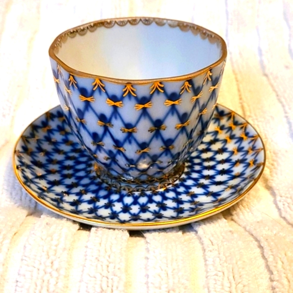 Russian Imperial Lomonosov tea cup set